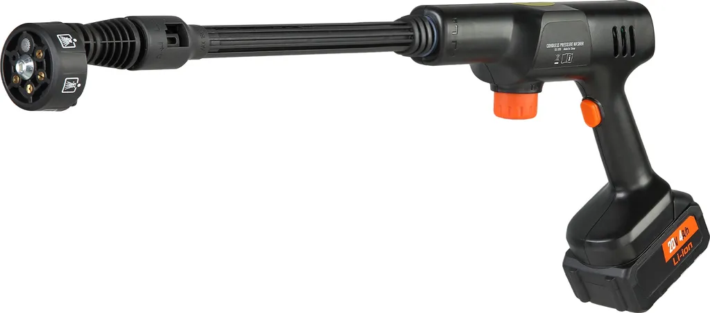 SucceBuy Idropulitrice a batteria, idropulitrice portatile 652-PSI 1.0 GPM, pistola a mano per lavaggio auto ad alta pressione con batteria da 4.0Ah e caricatore, ugello 6-in-1, per la pulizia della casa e dei pavimenti - 8