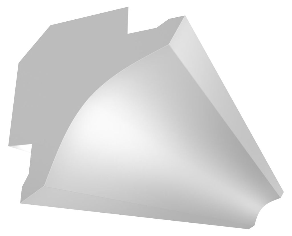 ELHARE Stuckleiste LED Band Lichtprofile Wand Indirekte Beleuchtung Profil LS7C - 100x100mm, 2m