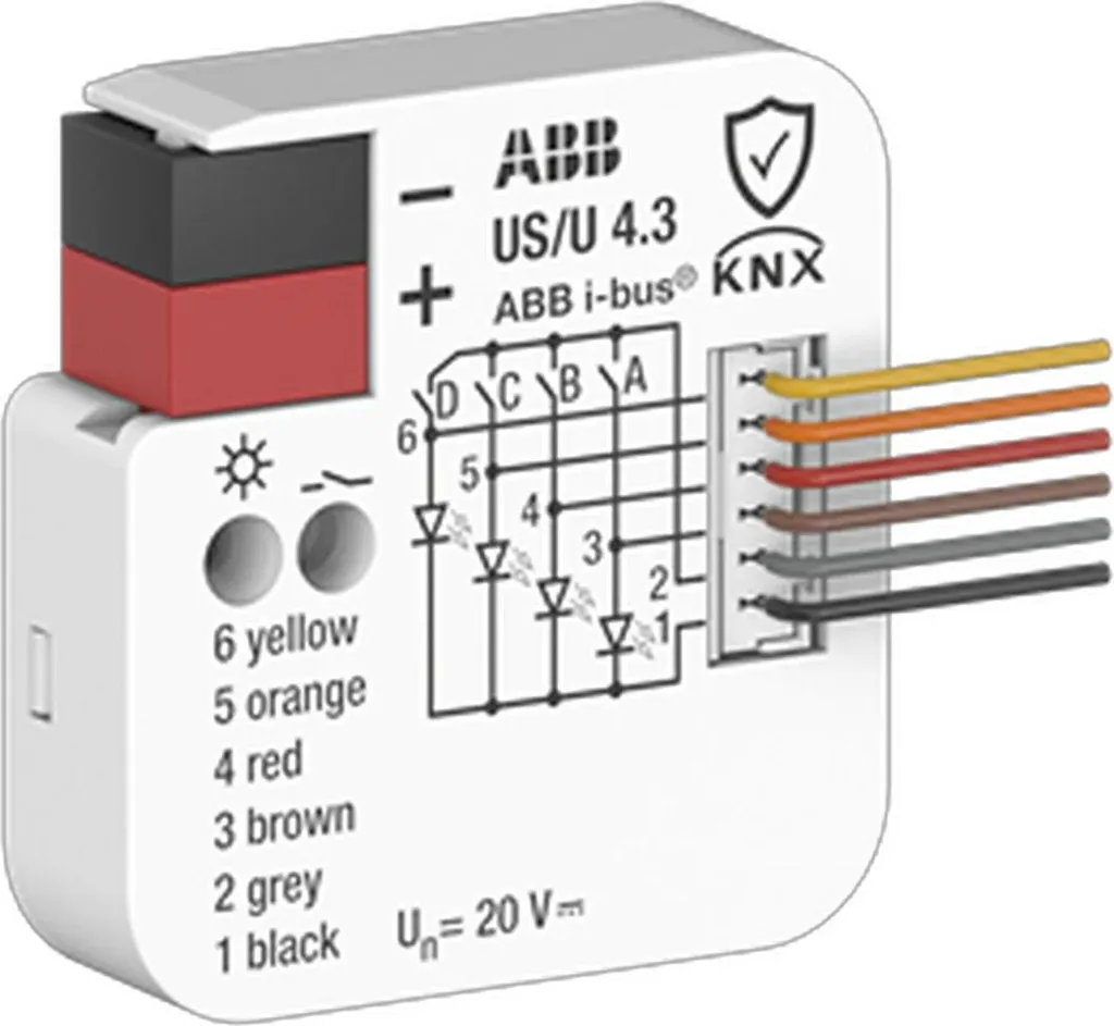 Interface Universelle ABB US/U4.3 pour Pilotage Volets et Éclairage