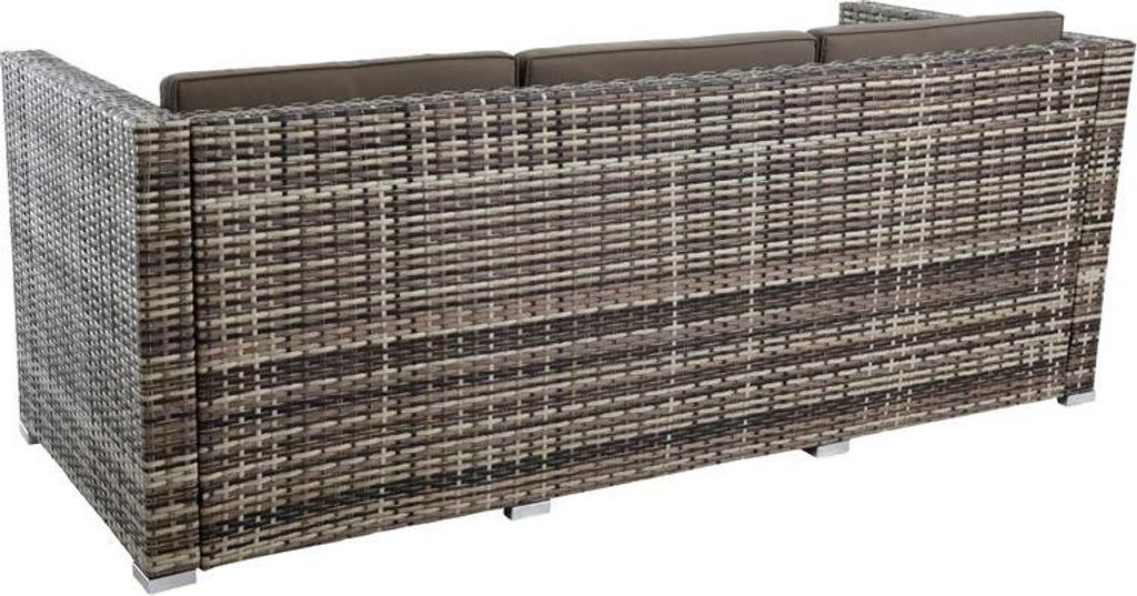 Rattan Lounge Sitzgruppe Gartenmöbel Set Couch 3-Sitzer Produktbild 5