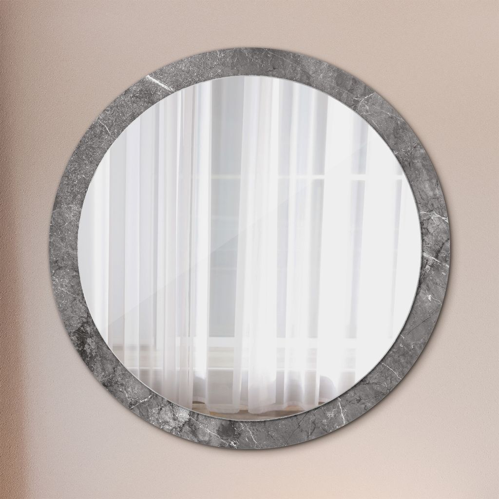 Ø100cm Modern Spiegel - Wandspiegel Wandmontage- Schlafzimmer - Rustikal Marmor