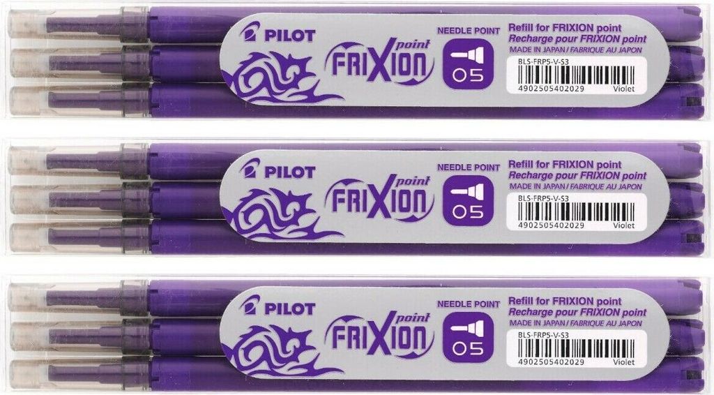 Pilot FriXion Point Ersatzminen 0.5 violett - 9er-Set