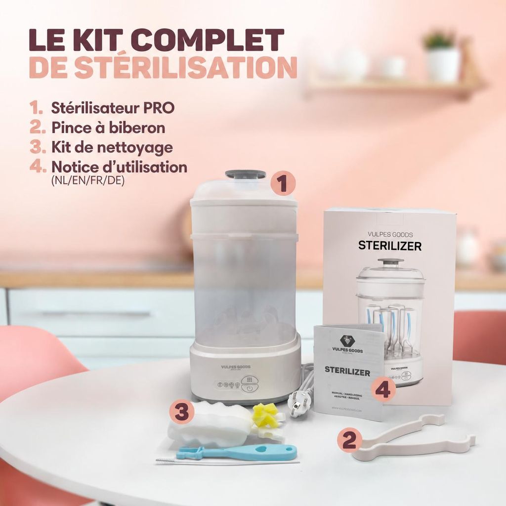Vulpes Goods PRO Sterilisator für Babyflaschen 5-in-1 Produktbild 