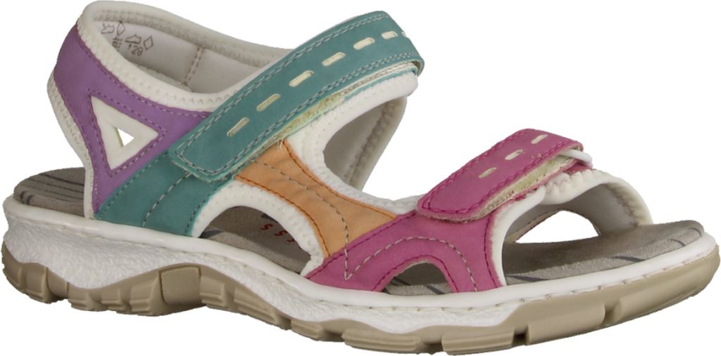 Rieker Damen Sandale bunt Trekking Outdoor gepolstert Produktbild 51