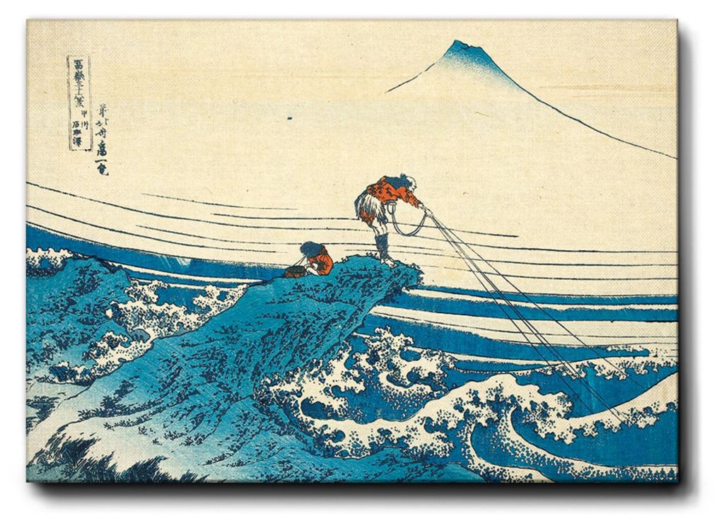 Giallobus - Kajikazawa in der Provinz Kai - Hokusai - 50L x 35B cm - Bild - Premium Loom Canvas mit hoher Dicke
