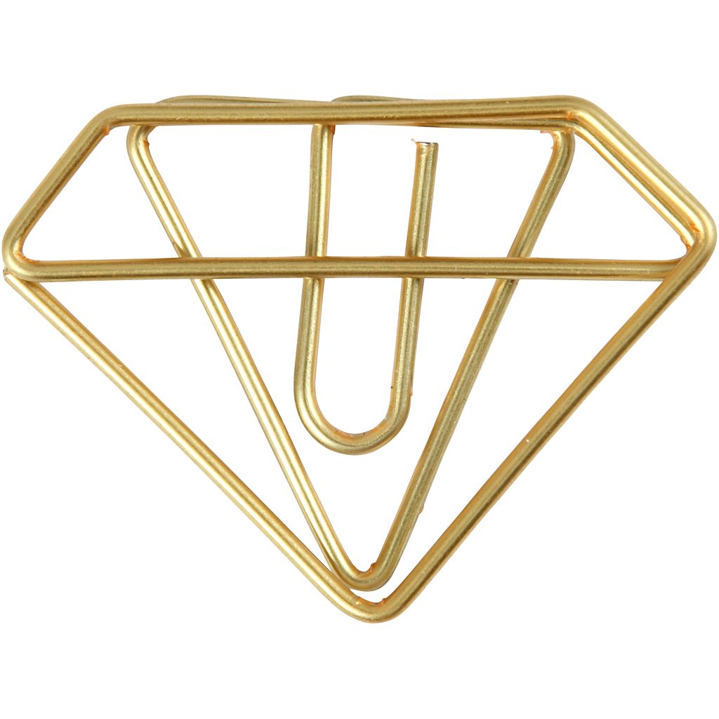 clips Diamant Gold 35 x 25 mm 6 Stück