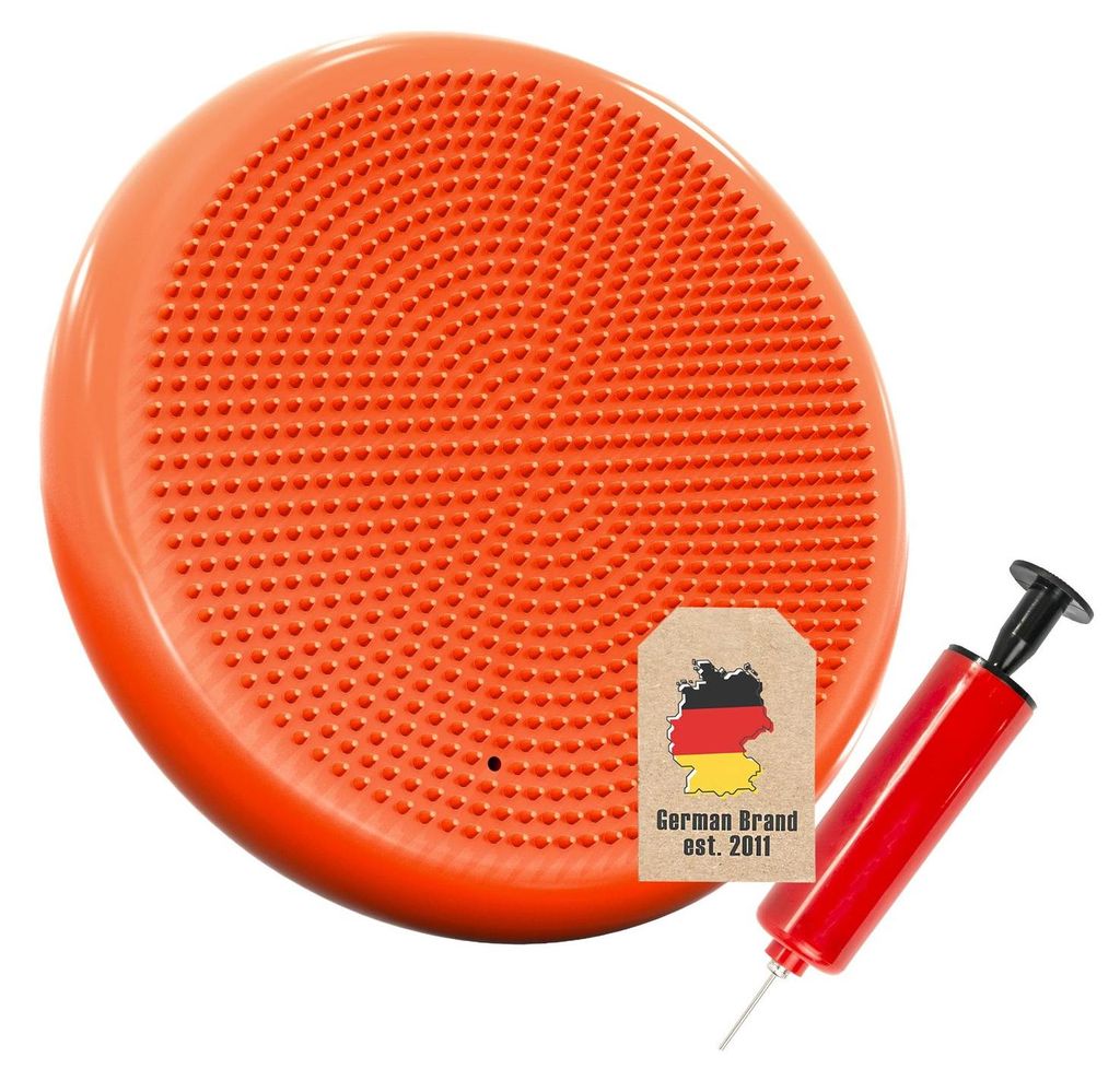 EmpireAthletics Balancekissen Sitzkissen Wackelkissen Aufblasbar, Luftkissen inkl Pumpe, Balance Trainer für Fitness Yoga Büro, Koordination Stab...