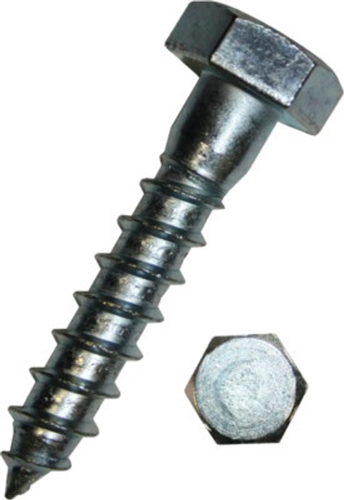 Holzschraube 6-Kant DIN 571 10x180 mm galv.verzinkt, 50 Produktbild 