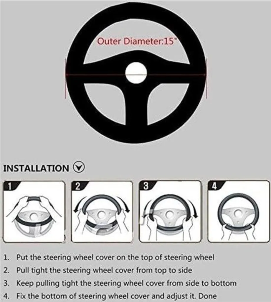 Protezione Volante Auto Universale 37-39cm Pelle Microfibra Blu