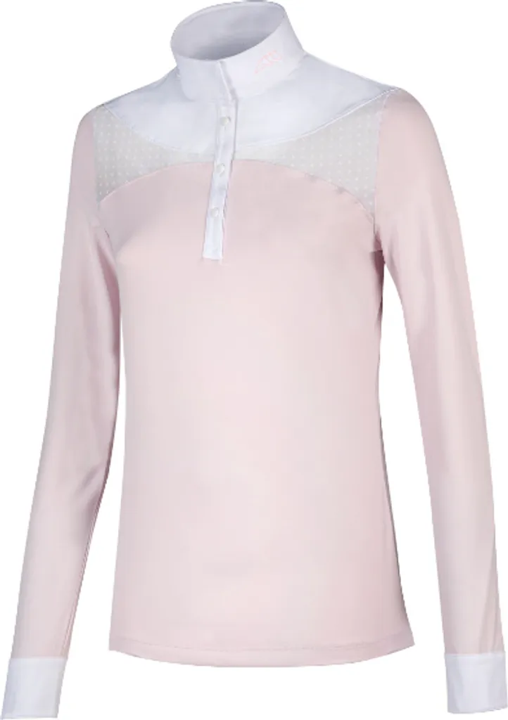Chemise Concours Anti-Transpiration Dentelle Equiline Rose pour Femme L