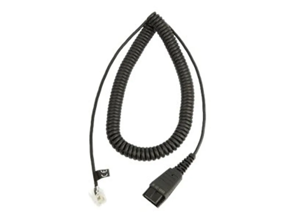 Cordon Jabra QD Spiralé 2m - Solution Anti-Nœuds pour Micro-Casque