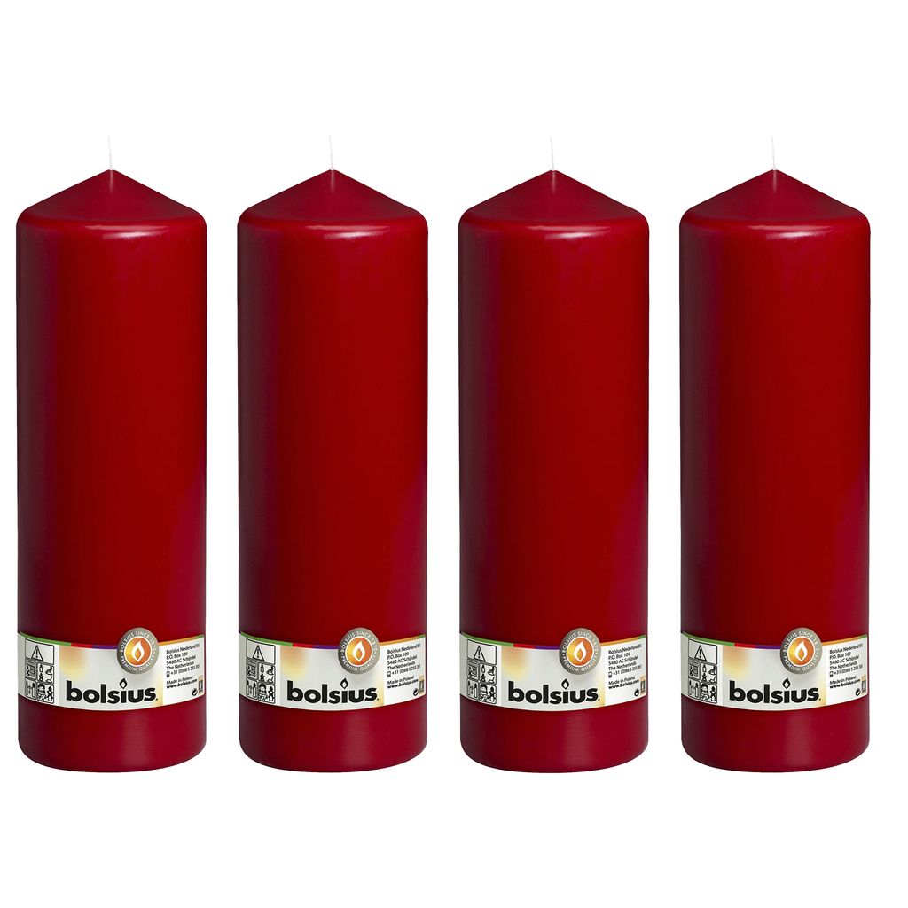 set di 4 candele a colonna - Altezza 30 cm - Diametro 9,8 Immagine del prodotto 