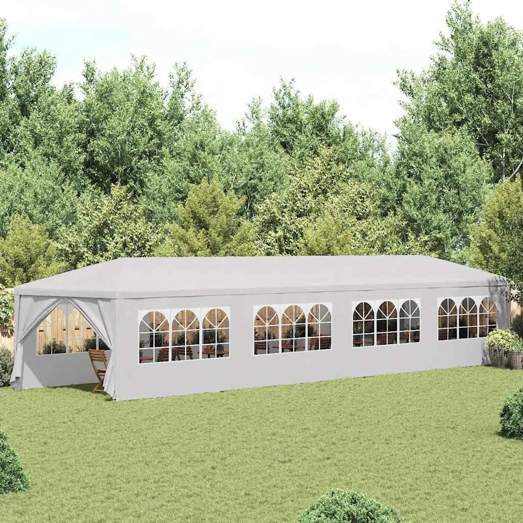 Grande tente de jardin 3x12 m pour événements - Abri extérieur blanc