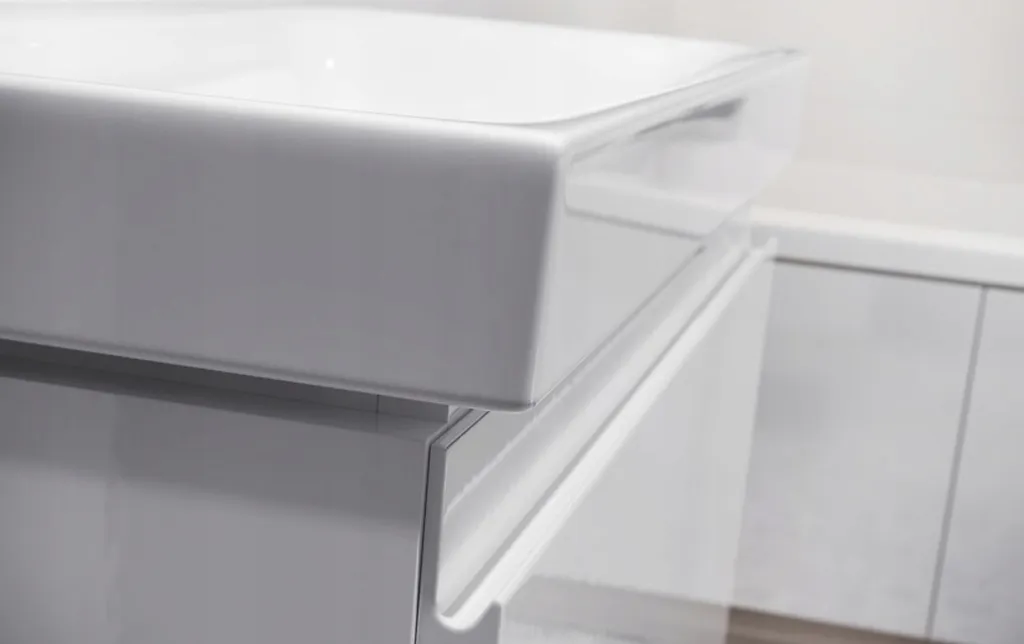 Meuble Moduo 80 Blanc Dsm Design Set 975 avec vasque intégrée 80cm