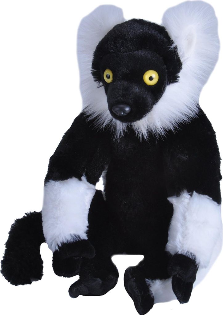Pluszowy lemur czarno-biały - 30 cm Zdjęcie produktu 