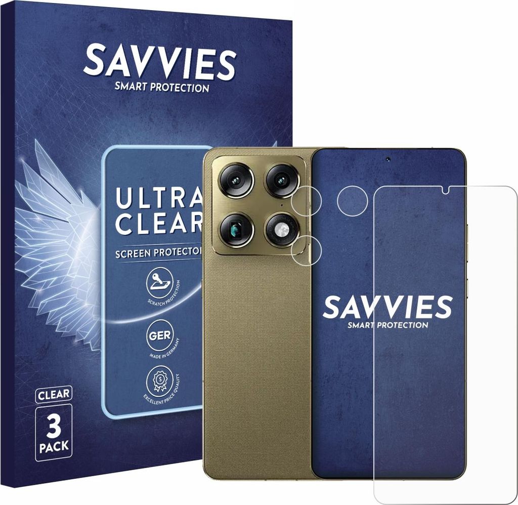 6x Für Motorola Signature (Display+Kamera) Schutzfolie Savvies Displayschutz Display Schutz Folie Klar Transparent