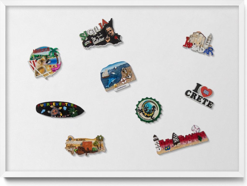 Magnetische Tafel 70x50 cm – Weißer Rahmen – Farbe Weiß – Magnetboard, Weißwandtafel – Küche, Büro