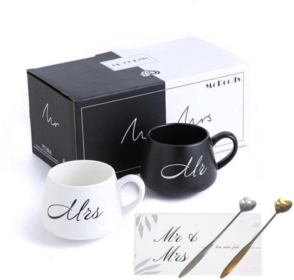Set de café 2 pièces pour couples - Tasses de 400 ml avec Image du produit 