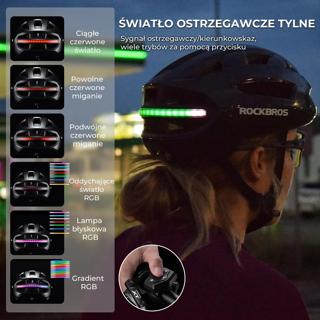 Casque de vélo intelligent LED télécommande sans fil sécurité optimale