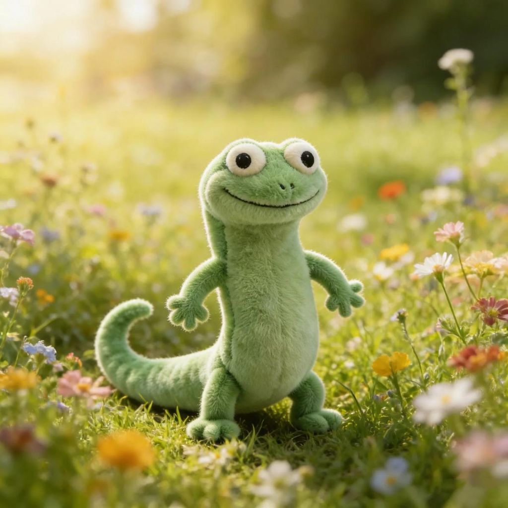 25cm Eidechse Plüschtier Kuscheltier Stofftier Gecko Reptil Produktbild 