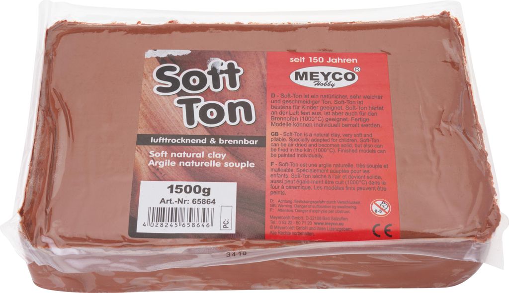 Soft-Ton, 1,5 kg Terrakotta Produktbild 