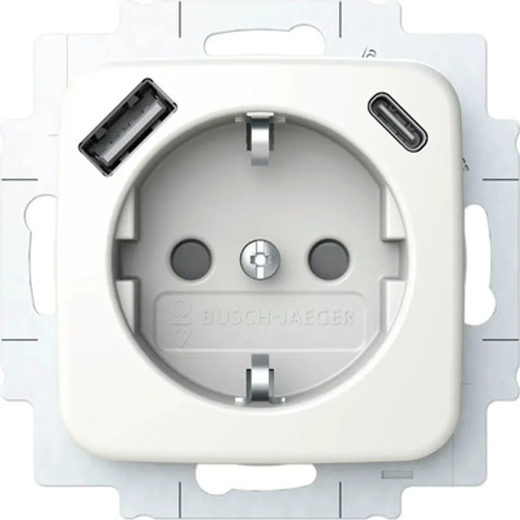 Prise SCHUKO USB A+C Busch-Jaeger : remplacez vos adaptateurs encombrants