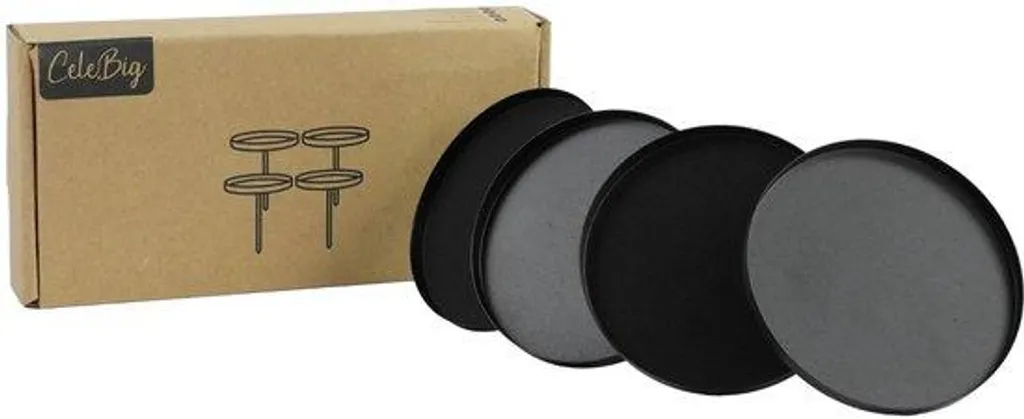 Support bougie noir 8 cm en métal pour centre de table et décoration