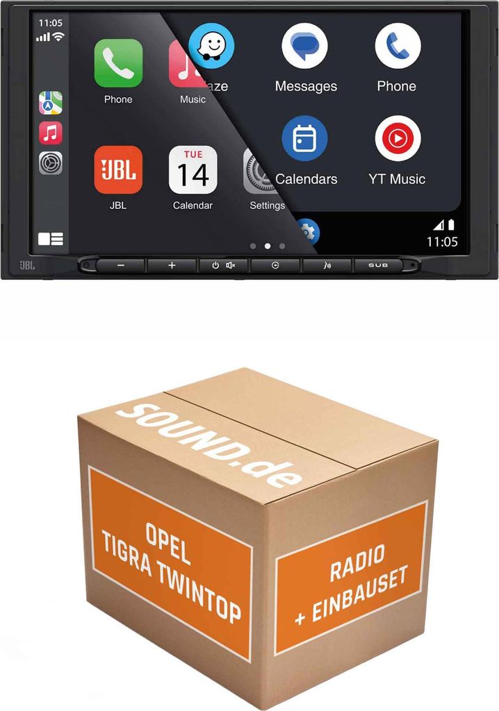 Autoradio Einbaupaket Legend 700D passend für Opel Tigra TwinTop | CarPlay Wireless Android Auto Wireless