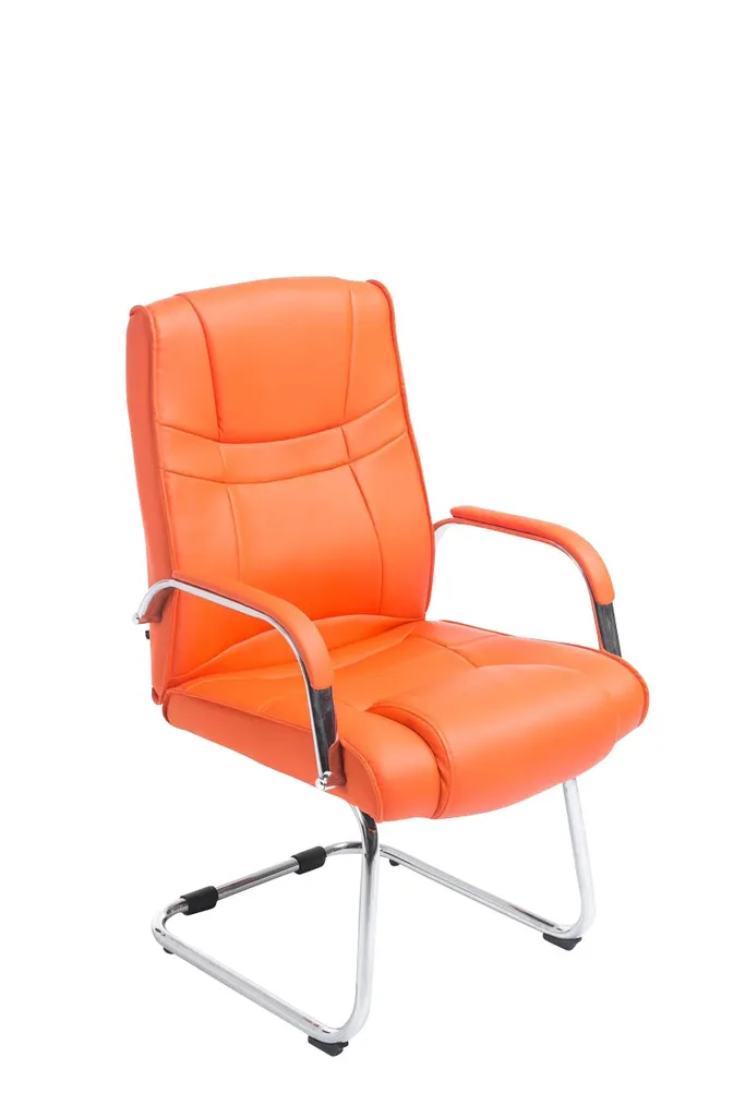 Chaise Visiteur Orange Attila : Solution Assise Durable et Ergonomique