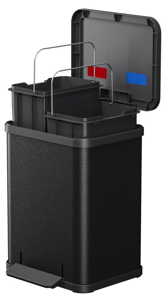 HAILO poubelle tri 6222600 Öko duo Plus M 2 x 9 l noire Image du produit 