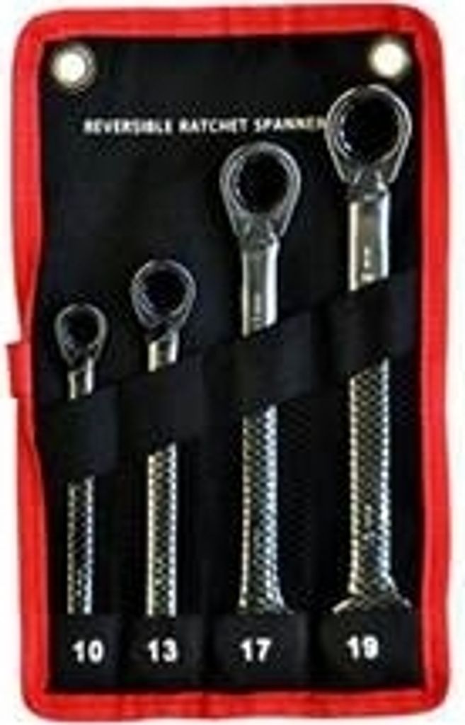 WEMAG Ring-Ratschenschlüsselsatz 12-tlg. 8-19 mm in Rolltasche, Ausführung:4-tlg.