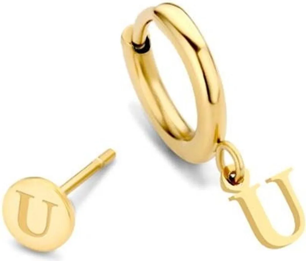 Acquista Orecchini CO88 8CE-70377 Oro: Cerchi Acciaio Lettera U
