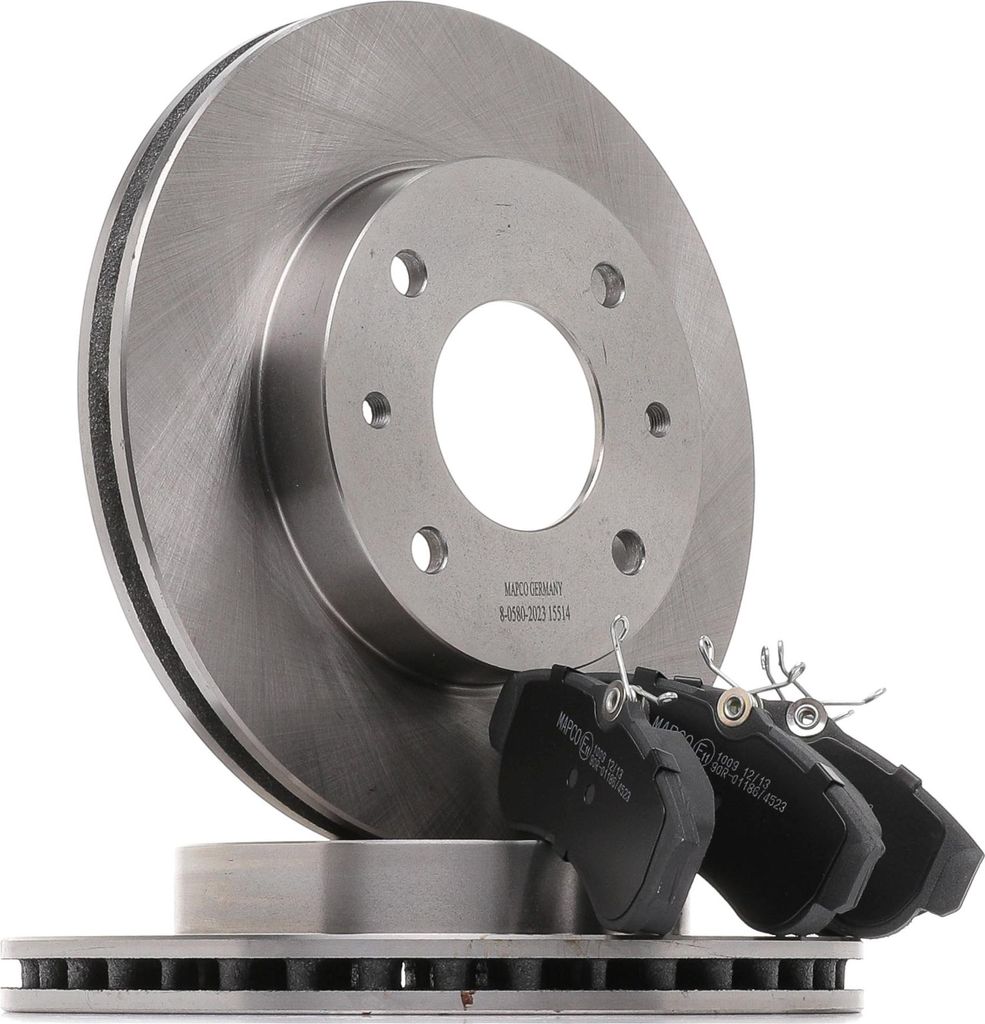 MAPCO Bremsenset Vorne Bremsscheiben Beläge Satz für NISSAN ALMERA II Hatchback (N16) 257mm