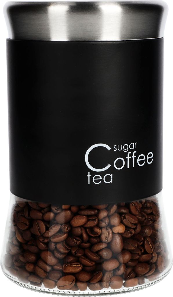 KADAX Küchenaufbewahrung, Glasbehälter "Alset", Kaffeebehälter, 1.1L, schwarzer Spender