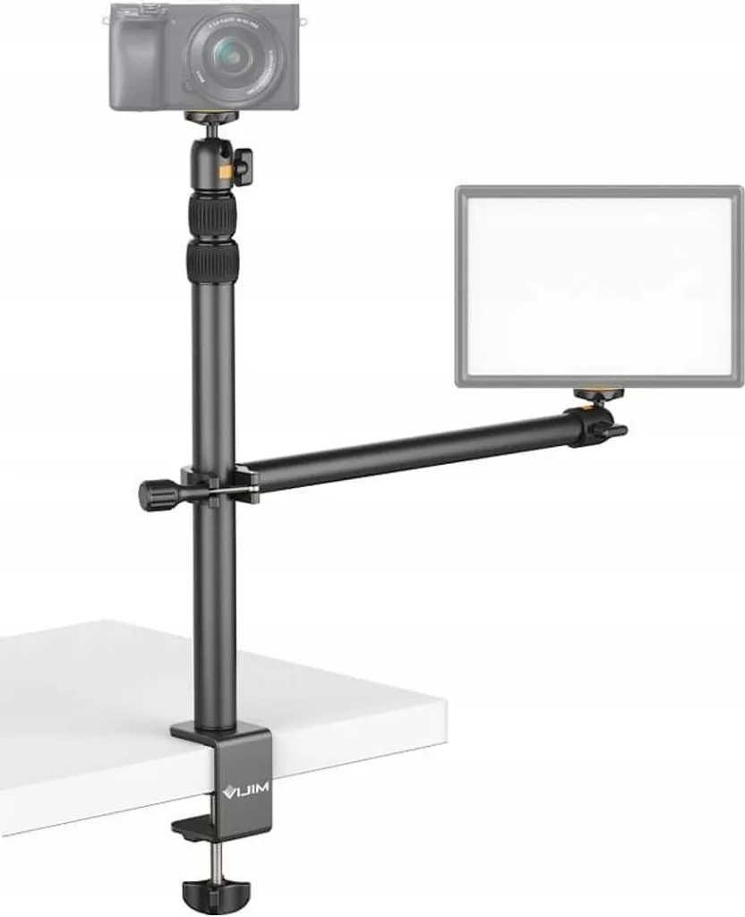 Bras de Studio Multi-Position 2 Têtes 360 Degrés pour Éclairage et Caméra