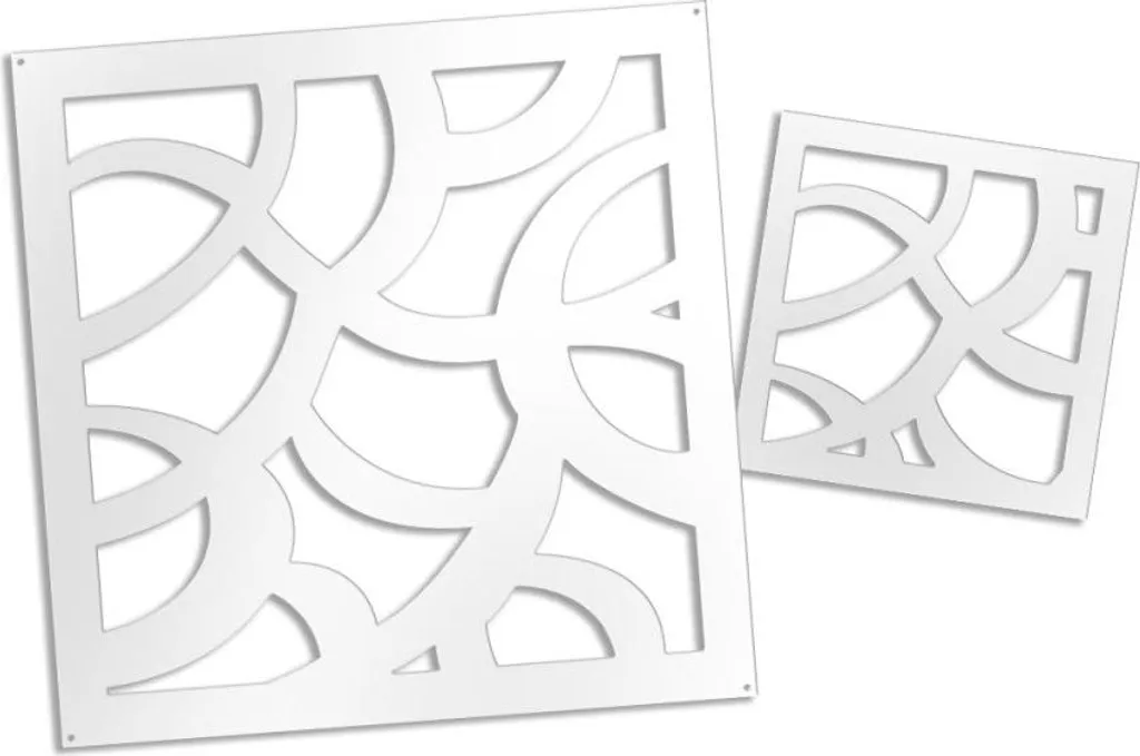 Pannello ROOTS Bianco 98x98 cm | Design Minimalista in PVC Traforato