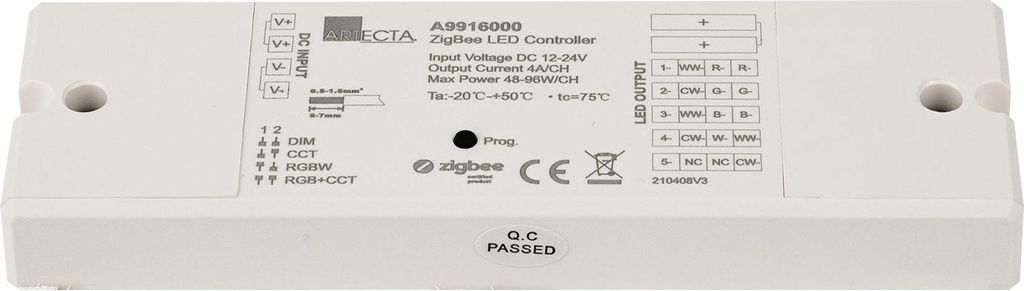 Artecta ZigBee LED controller 5 ch Kompatibel mit ZigBee, Philips HUE und anderer Smart-Home-Software