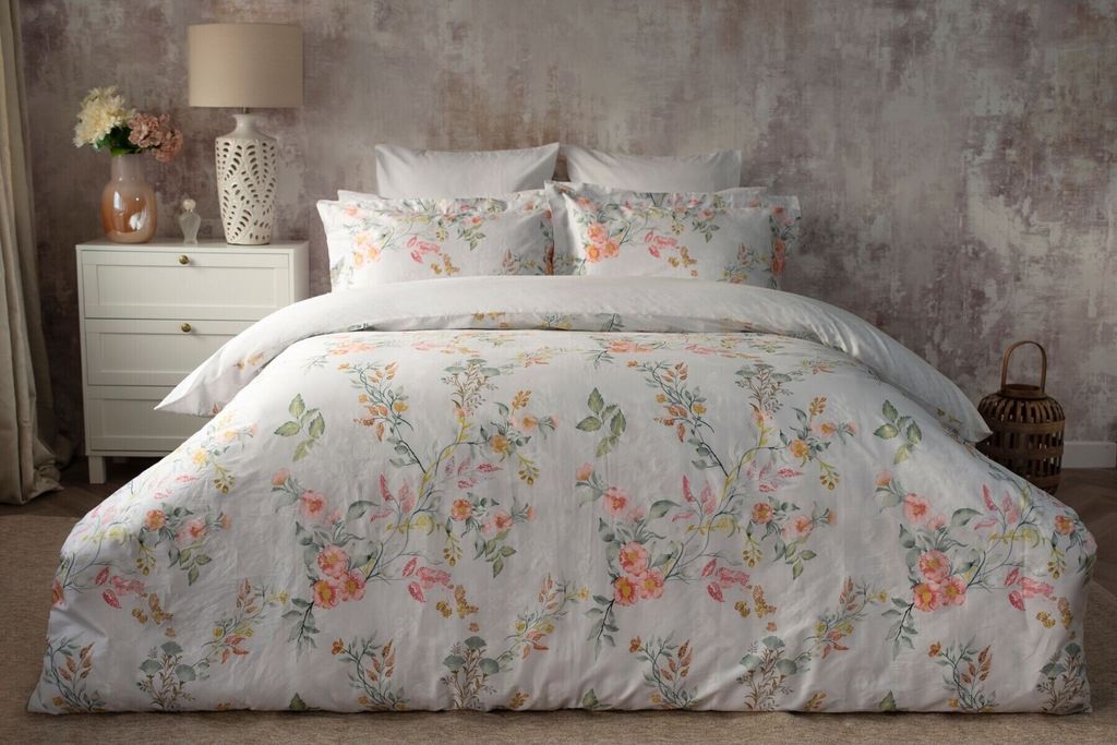 Belledorm - Floral - Bettwäsche-Set "Rieva" BM482 (Einzelbett) (Grau)