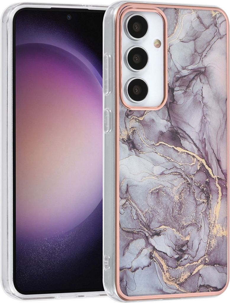 UNIQ Accessory Galaxy S24 Plus Backcover hoesje - Marble Grey