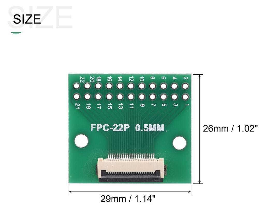 FFC FPC PCB Konverterplatine 22 Stifte 0.5mm Neigung auf DIP 2.54mm Einseitig fš¹r LCD 3D Drucker Kamera DVD TV Laptop Audio