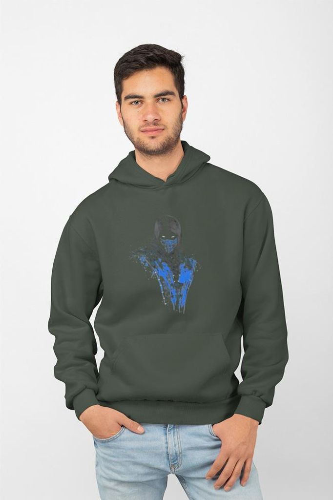 D&B Uni Hoodie MO00037 Mortal Combat Waldgrün-Größe S