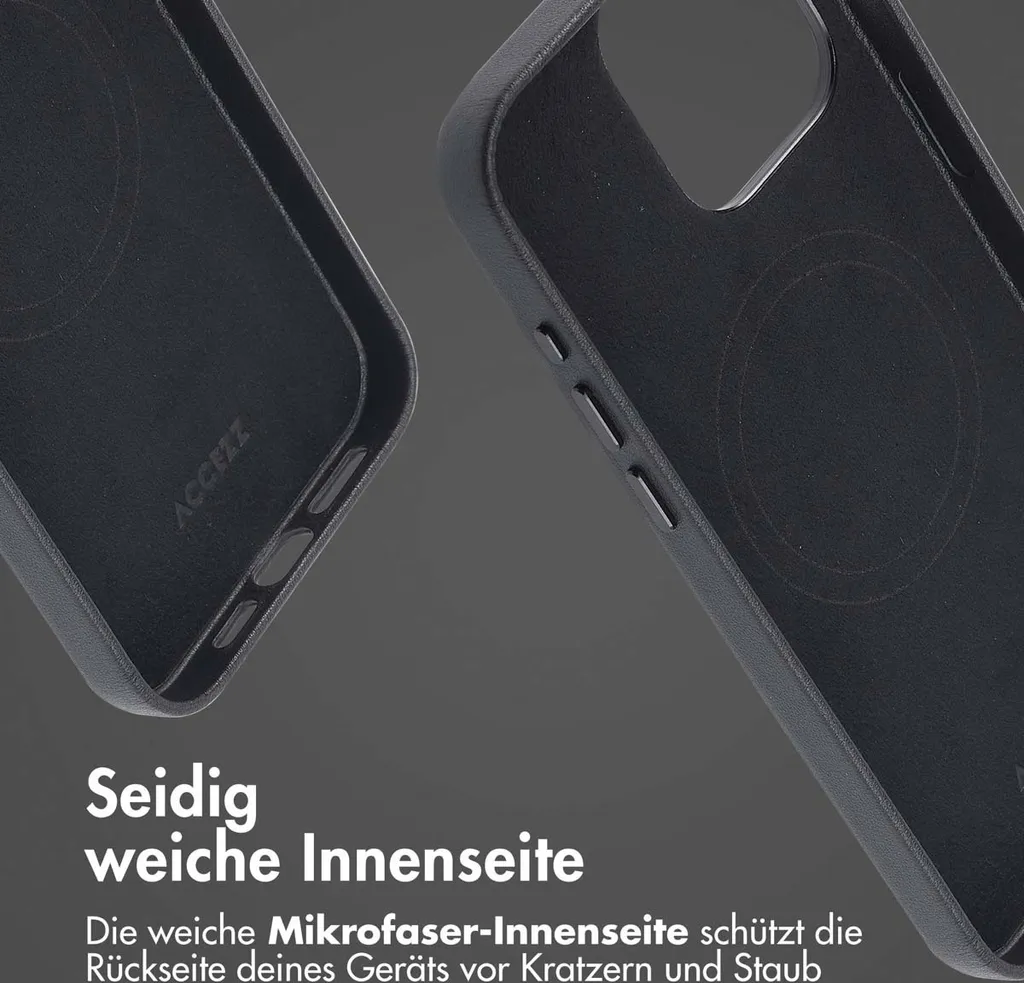 Recensione Cover Pelle iPhone 15 Pro Max Accezz MagSafe Nero Onice - 6