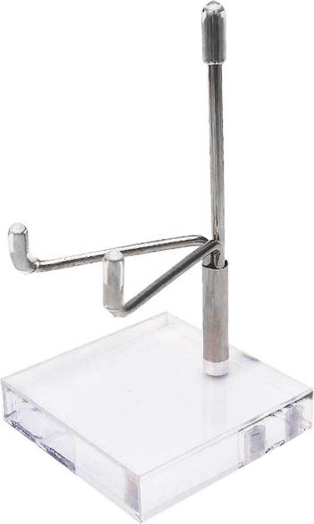 Ausstellungsständer, verstellbares Präsentationsgestell aus Metall mit transparenter Acrylbasis für Sammlungen, Bastelplatten, Schmuck