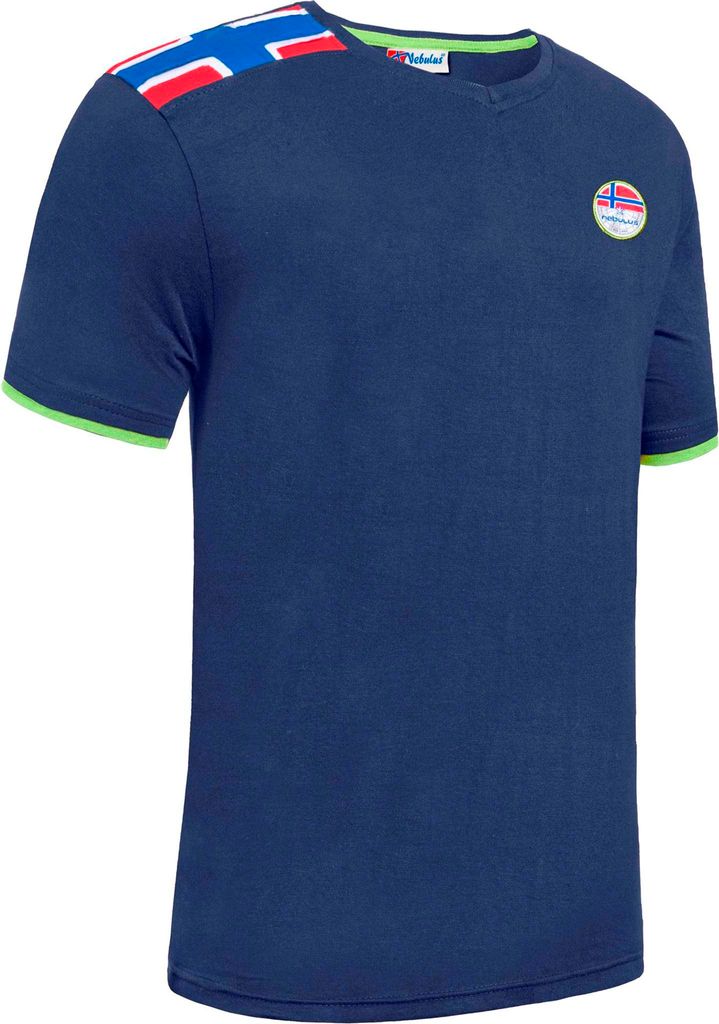 Nebulus T-Shirt NORRY Herren, Shirt, T-Shirt, V-Ausschnitt, P6864 - Herren, navy-lime, XL