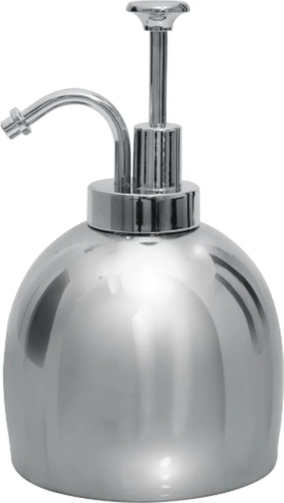 Dispenser per Sapone Spirella Amy - Porcellana e Acciaio Inox - 450 ml