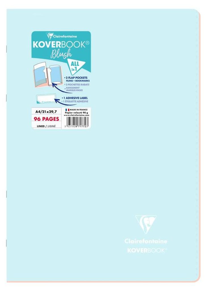 KB BLUSH, Heft A4 48Bl lin blau