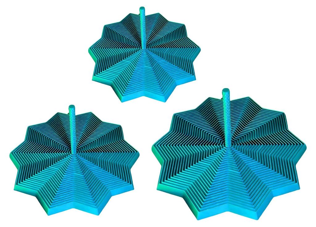 1/3 Stück 3D-gedruckter, erweiterbarer Fidget-Stern, ausziehbares Fraktal-Sechseck mit Griff, Stressabbau, Angstlinderung, wabenförmiges, wirbeln...