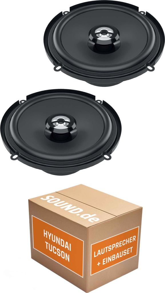 Lautsprecher Boxen Einbaupaket Front Hertz DCX 160.3 passend für Hyundai Tucson NX4 | 2x Tief-Mitteltöner mit integriertem Hochtöner 120W MAX