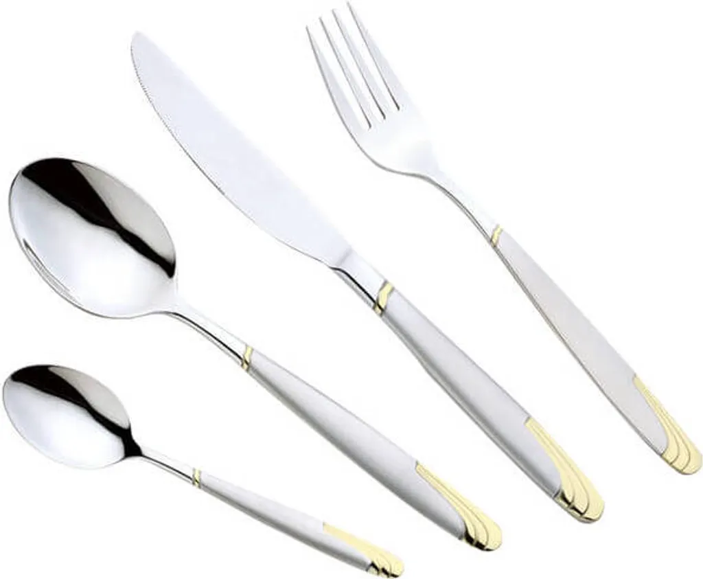 Magicpro Modern Royal Set Posate 45 Pezzi Oro, Acciaio Inox, Servizio 8 Persone, Regalo Matrimonio