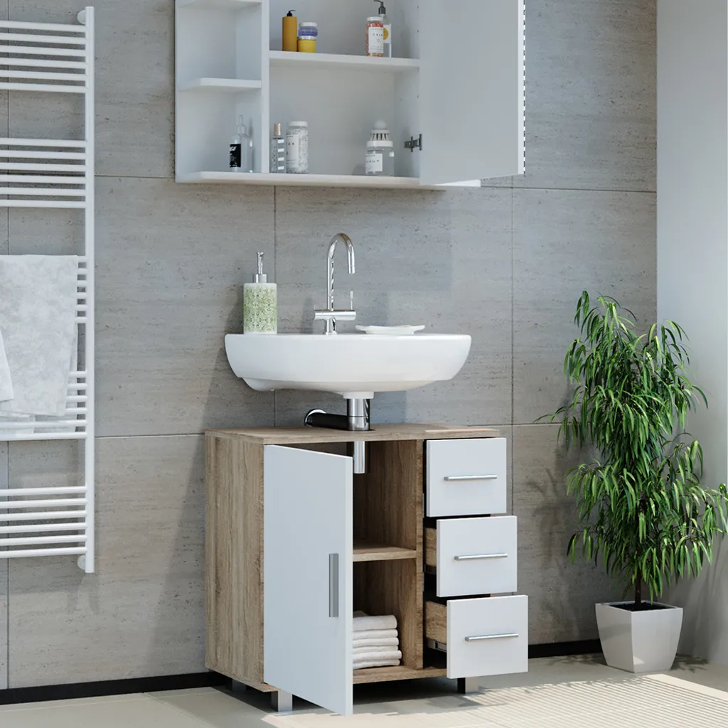 Ensemble meuble de salle de bain Vicco Ilias coloris chêne Sonoma - 5